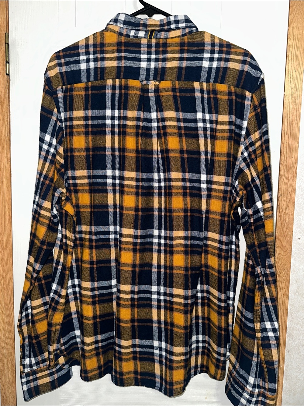 Men's Yellow and Black Plaid Button-Down Shirt - Picture 3 of 4